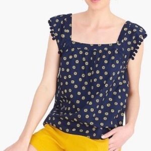 J.Crew Square Neck sunflowers printed size 2